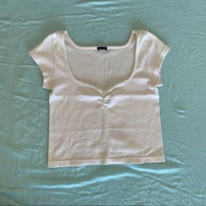 brandy melville white mabel top